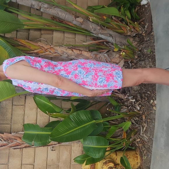 Lilly Pulitzer Ginge Shift Romper in Roxie Pink/Wave N Sea NWT Size 6 - Picture 7 of 16